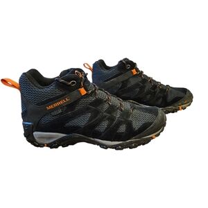Merrell Men's Hiking Shoes, Size 8, Black And Orange, Waterproof
